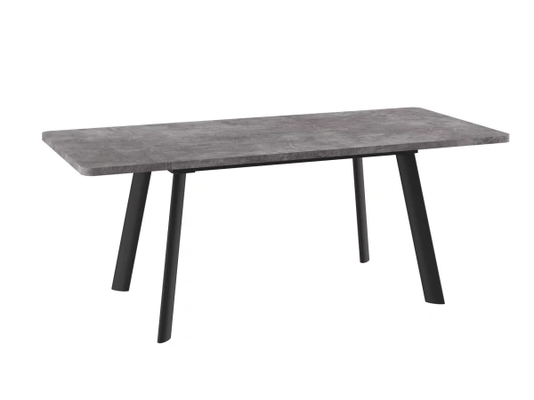 Стол LEON LUX RADIAL-160, раздвижной 160(205)х90, ДЫМЧАТАЯ КЕРАМИКА/ЧЕРНЫЙ LEON LUX RADIAL 160